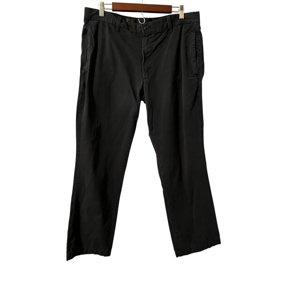 GAP Mens Khaki Pants Classic Fit Black Cotton Size 34x30